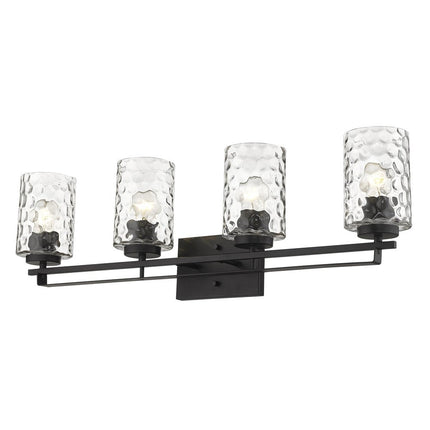 Livvy 4-Light Matte Black Vanity HomeRoots