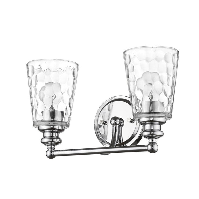 9" Silver And Clear Metal and Glass Vanity Flush Mounted Sconce HomeRoots