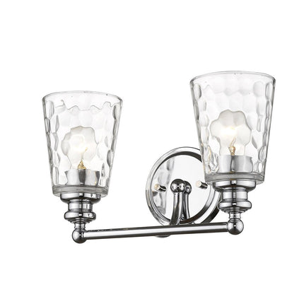 9" Silver And Clear Metal and Glass Vanity Flush Mounted Sconce HomeRoots