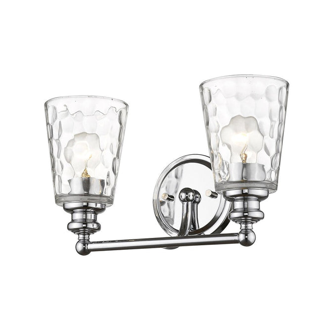 9" Silver And Clear Metal and Glass Vanity Flush Mounted Sconce HomeRoots