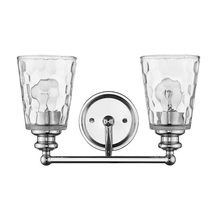 9" Silver And Clear Metal and Glass Vanity Flush Mounted Sconce HomeRoots