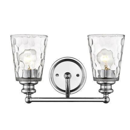 9" Silver And Clear Metal and Glass Vanity Flush Mounted Sconce HomeRoots
