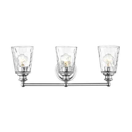 9" Silver And Clear Metal and Glass Vanity Flush Mounted Sconce HomeRoots
