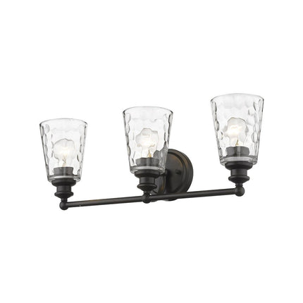 9" Black And Clear Metal and Glass Vanity Flush Mounted Sconce HomeRoots
