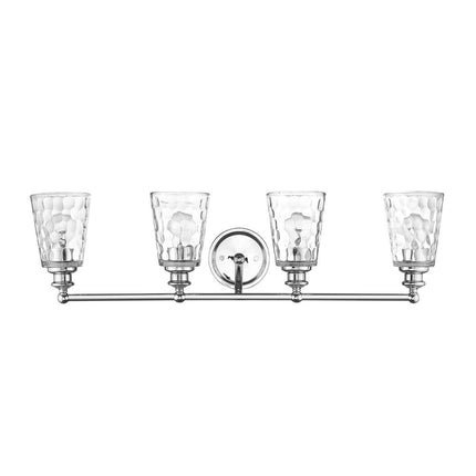 9" Silver And Clear Metal and Glass Vanity Flush Mounted Sconce HomeRoots