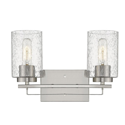 10" Silver And Clear Metal Vanity Flush Mounted Sconce HomeRoots