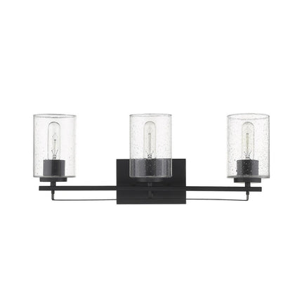10" Black And Clear Metal Vanity Flush Mounted Sconce HomeRoots