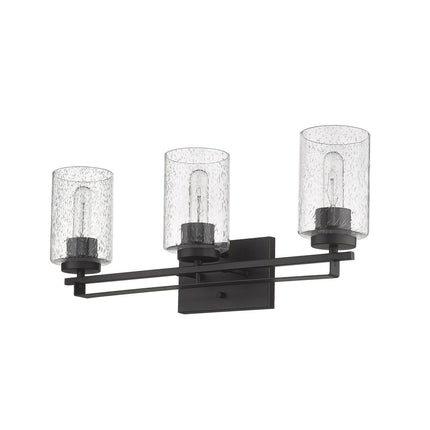 10" Black And Clear Metal Vanity Flush Mounted Sconce HomeRoots