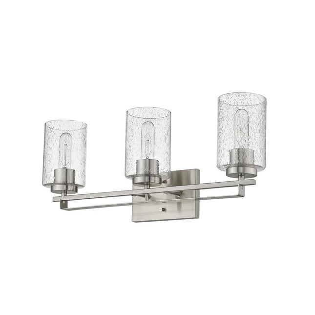 10" Clear And Silver Metal Vanity Flush Mounted Sconce HomeRoots