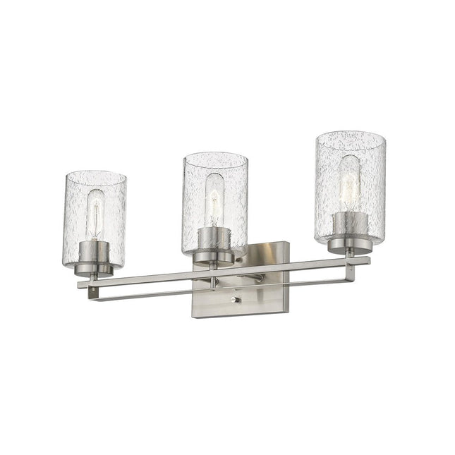 10" Clear And Silver Metal Vanity Flush Mounted Sconce HomeRoots