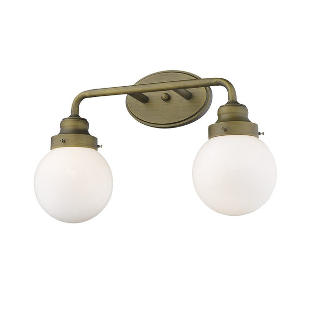 12" Brass And White Metal Vanity Flush Mounted Sconce HomeRoots