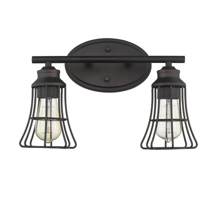 9" Bronze Metal Vanity Flush Mounted Sconce HomeRoots