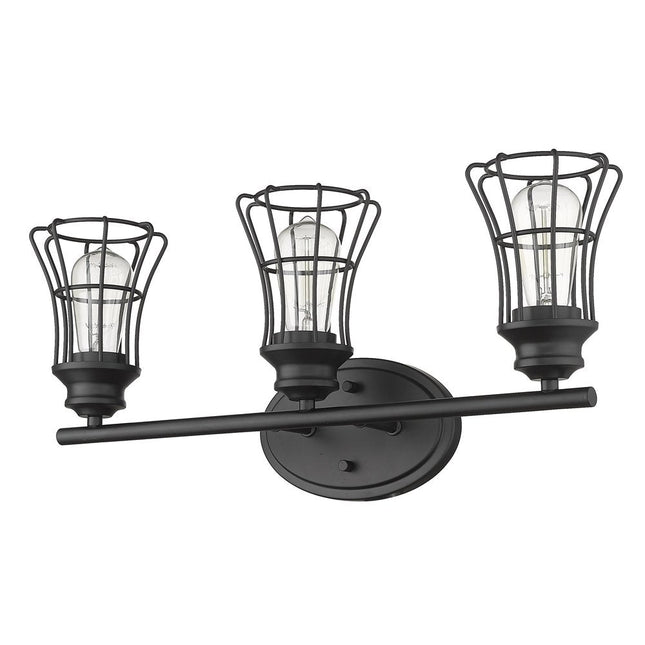 9" Black Metal Vanity Flush Mounted Sconce HomeRoots