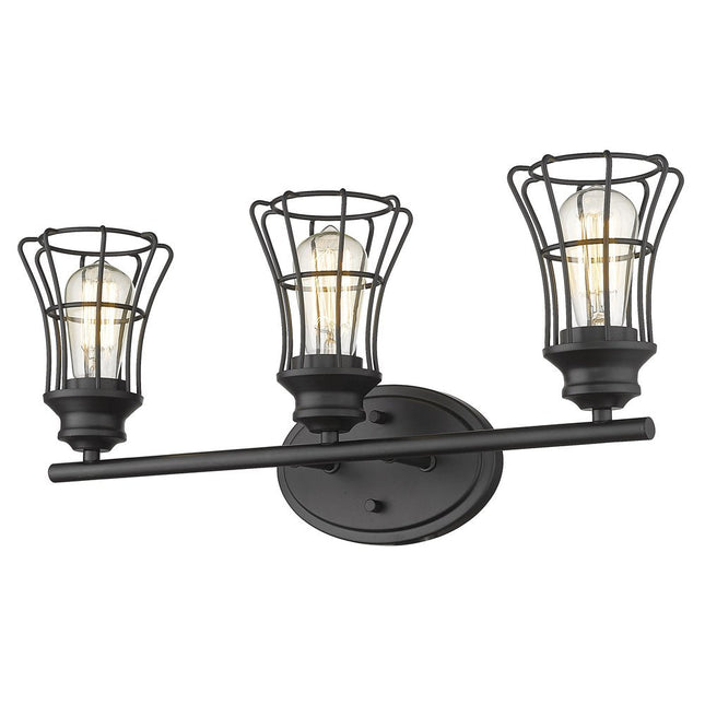 9" Black Metal Vanity Flush Mounted Sconce HomeRoots