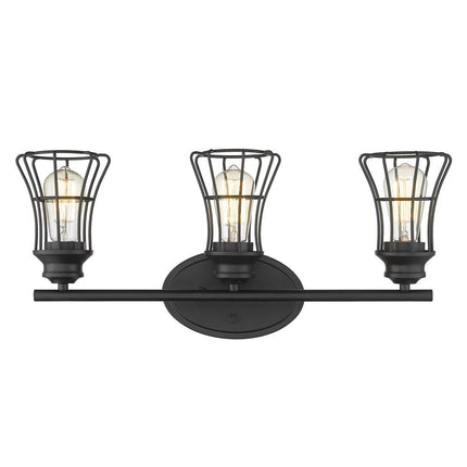 9" Black Metal Vanity Flush Mounted Sconce HomeRoots