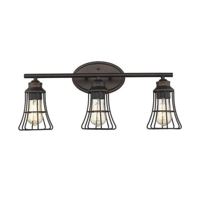 9" Bronze Metal Vanity Flush Mounted Sconce HomeRoots