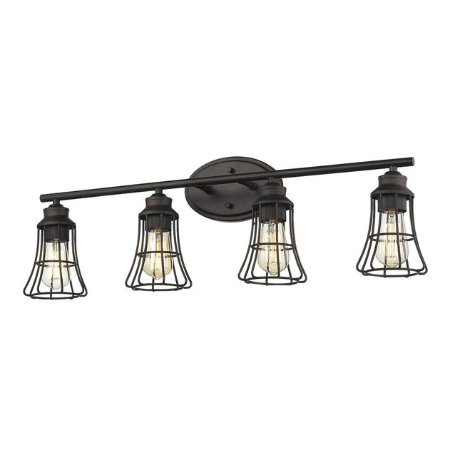 Piers 4-Light Oil-Rubbed Bronze Vanity HomeRoots