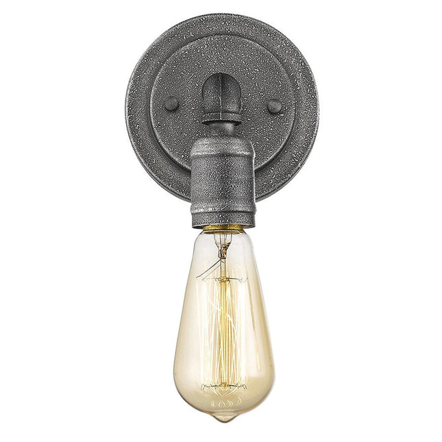 Industrial Textured Gray Wall Light HomeRoots