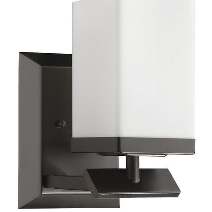 5" Black And White Metal Flush Mounted Sconce