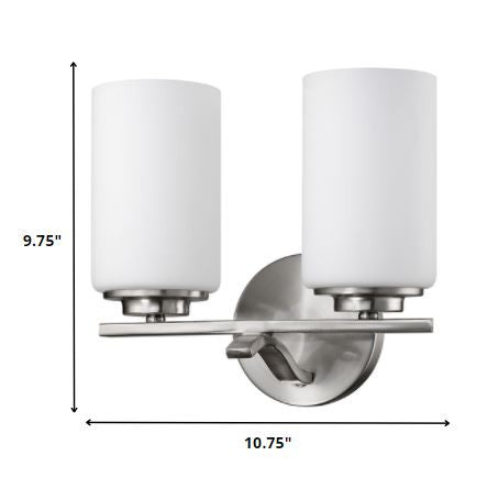 11" Silver And White Metal Flush Mounted Sconce HomeRoots
