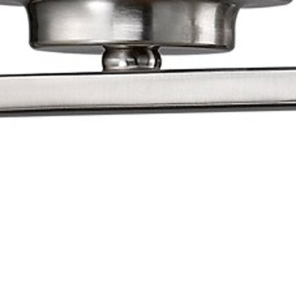 Two Light Silver and Glass Wall Sconce HomeRoots