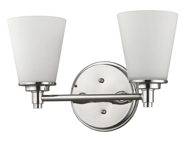 10" Silver And White Metal and Glass Vanity Flush Mounted Sconce HomeRoots