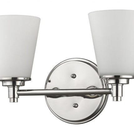 10" Silver And White Metal and Glass Vanity Flush Mounted Sconce HomeRoots