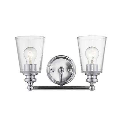 8" Silver And Clear Metal Vanity Flush Mounted Sconce HomeRoots