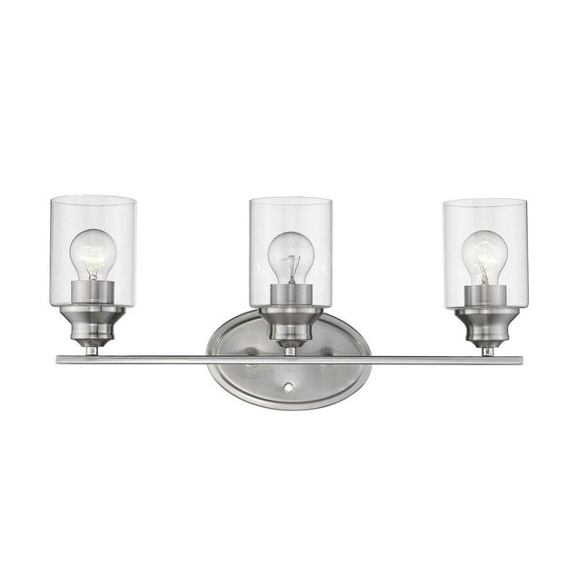 10" Clear And Silver Metal and Glass Vanity Flush Mounted Sconce HomeRoots