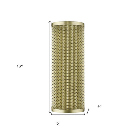 Basetti 1-Light Gold Sconce HomeRoots