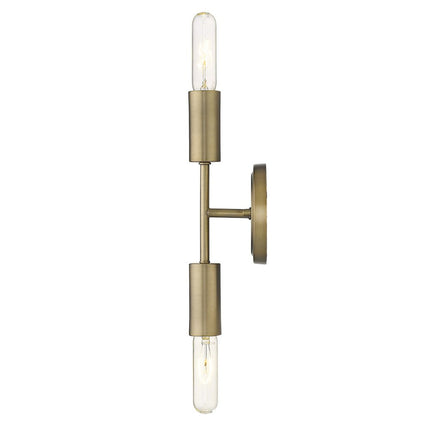 5" Gold Metal Vanity Flush Mounted Sconce HomeRoots
