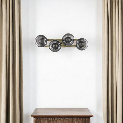 Lunette 4-Light Aged Brass Sconce HomeRoots