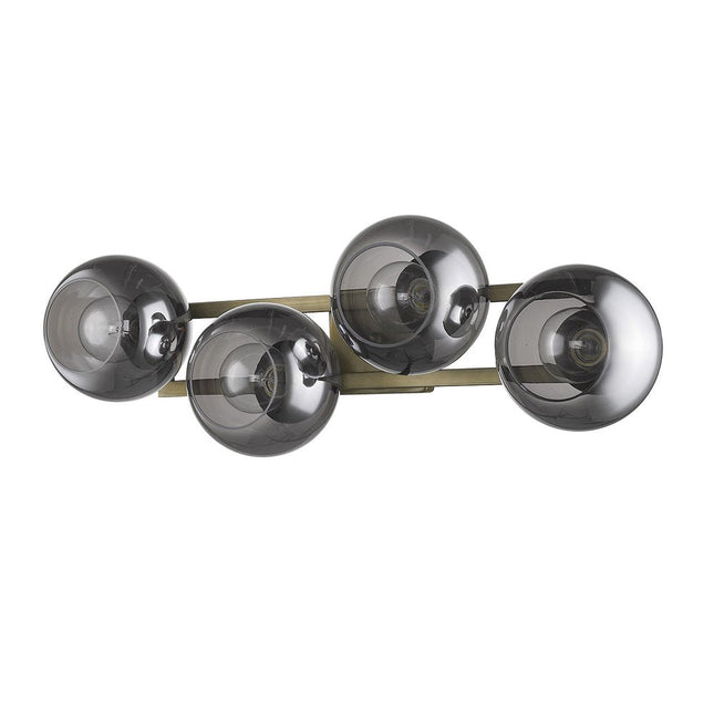Lunette 4-Light Aged Brass Sconce HomeRoots