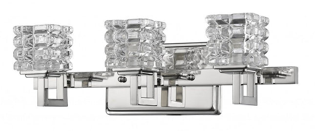6" Silver And Clear Metal Vanity Flush Mounted Sconce HomeRoots