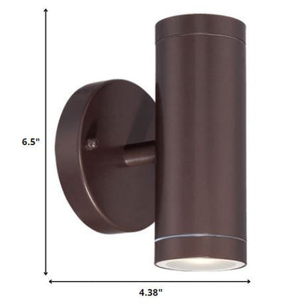 Bronze LED Two Light Can Shape Wall Sconce HomeRoots