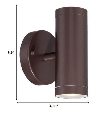 7" Bronze Metal Flush Mounted Sconce HomeRoots