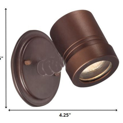 Antique Bronze Cylinder Wall Spotlight HomeRoots