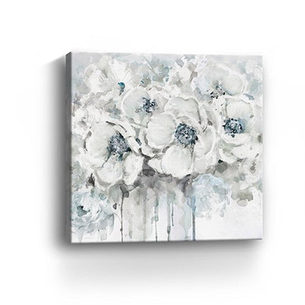 Winter Blues Flower Unframed Print Wall Art HomeRoots