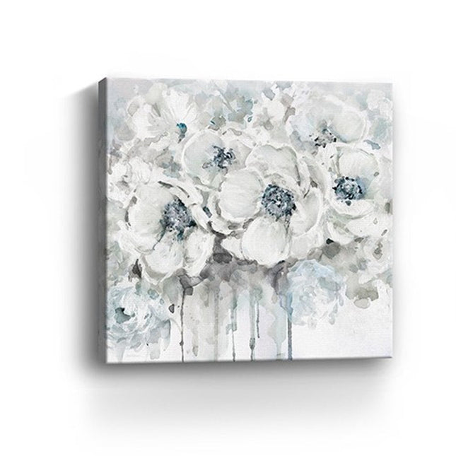 Winter Blues Flower Unframed Print Wall Art HomeRoots
