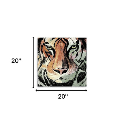 Staring Tiger Portrait Unframed Print Wall Art HomeRoots