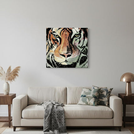 Staring Tiger Portrait Unframed Print Wall Art HomeRoots