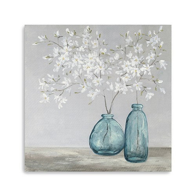 White Spring Flowers Unframed Print Wall Art HomeRoots