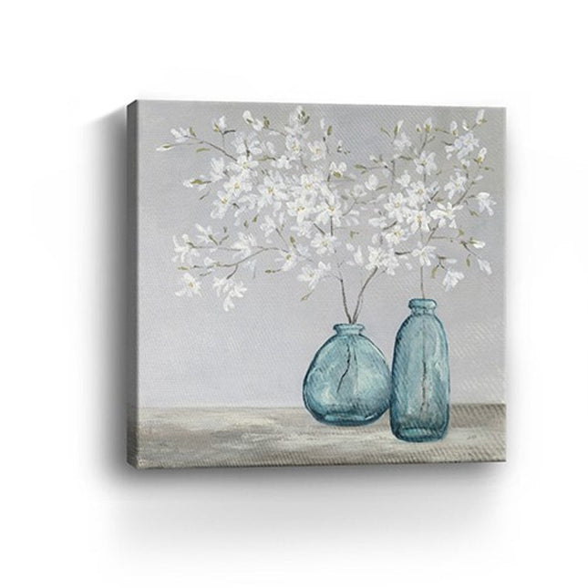 White Spring Flowers Unframed Print Wall Art HomeRoots
