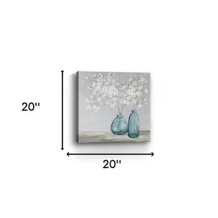 White Spring Flowers Unframed Print Wall Art HomeRoots