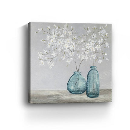 White Spring Flowers Unframed Print Wall Art HomeRoots