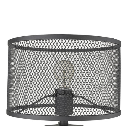 20" Brown Solid Wood Tripod Table Lamp With Black Drum Shade HomeRoots