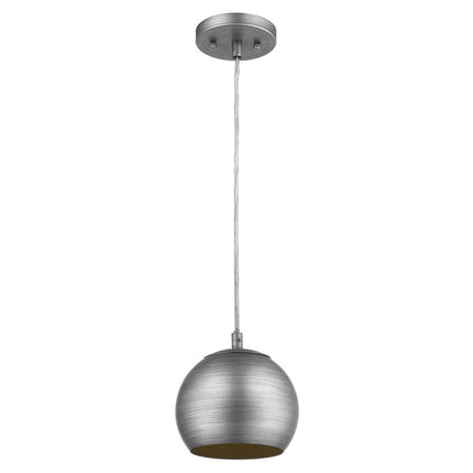 Light Gray and Gold Hanging Dome Light HomeRoots