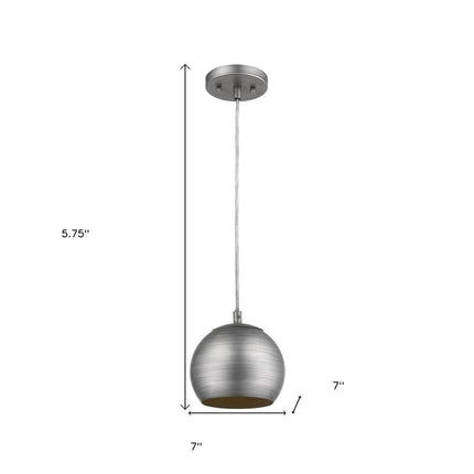Light Gray and Gold Hanging Dome Light HomeRoots