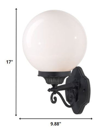 Matte Black Round Acrylic Globe Wall Sconce HomeRoots