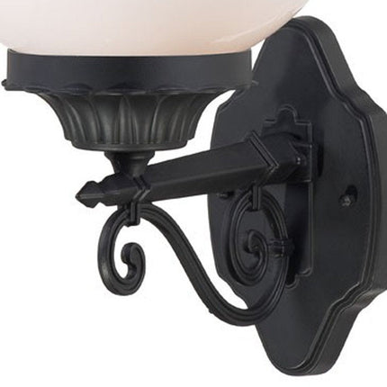Matte Black Round Acrylic Globe Wall Sconce HomeRoots